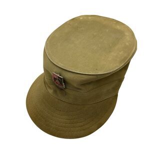 Army Hat Vintage Spring Up Louisville Men's Khaki 538th Engineer Battalion Pin
